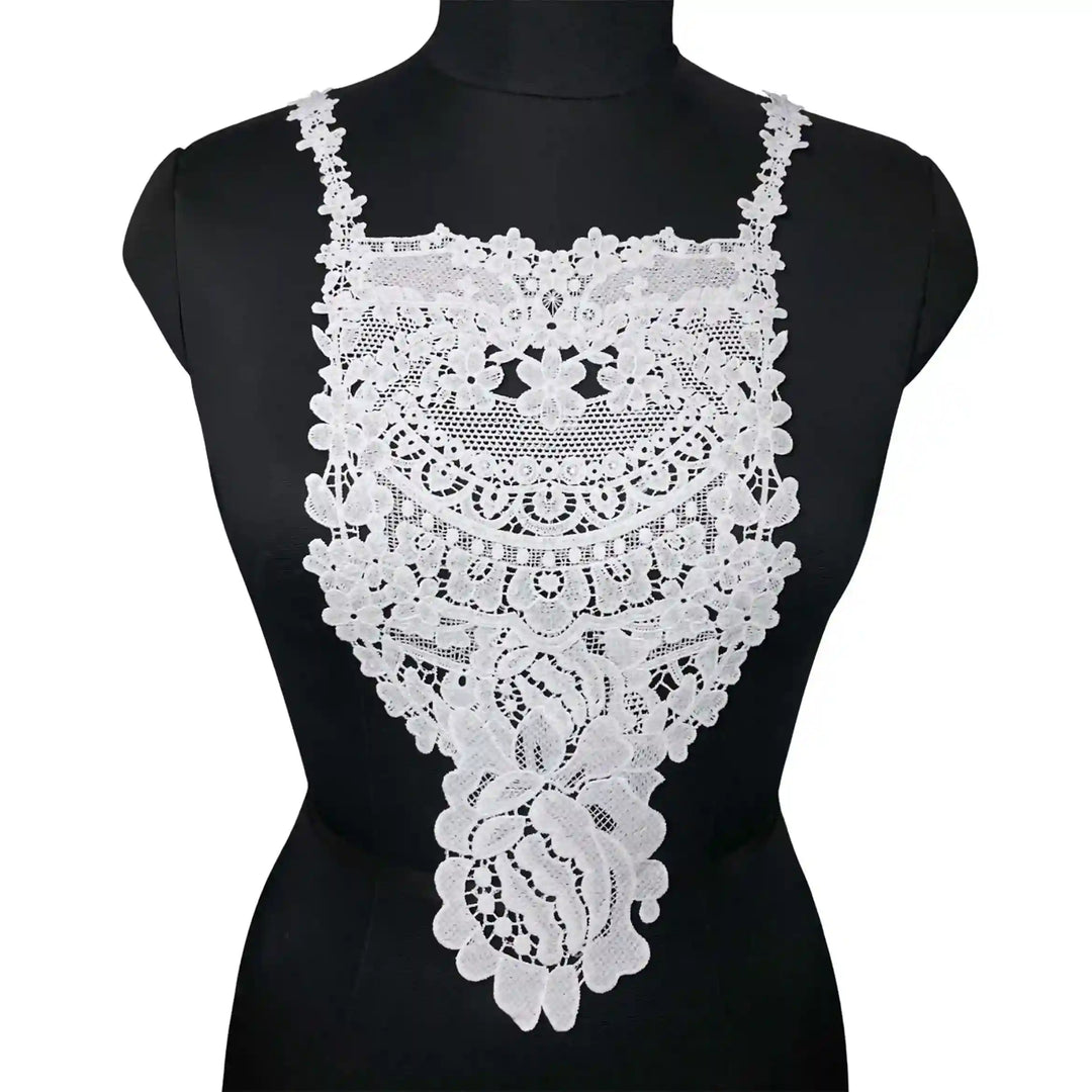 Floral bib yoke by Ani Accessories with elegant floral detailing for dresses and ethnic wear.