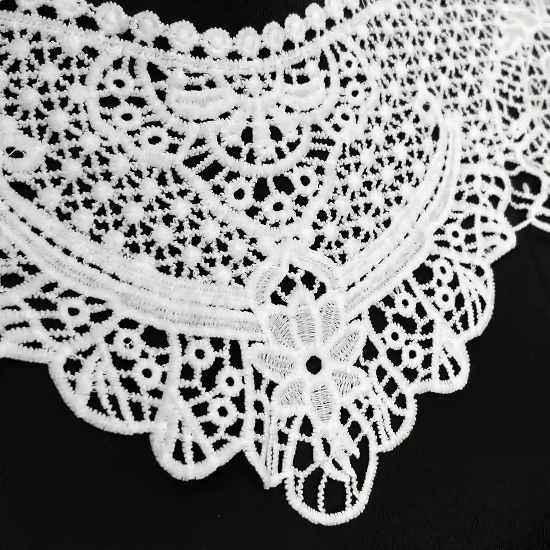 Floral end designer boat neckline patch with sophisticated detailing for ethnic wear by Ani Accessories