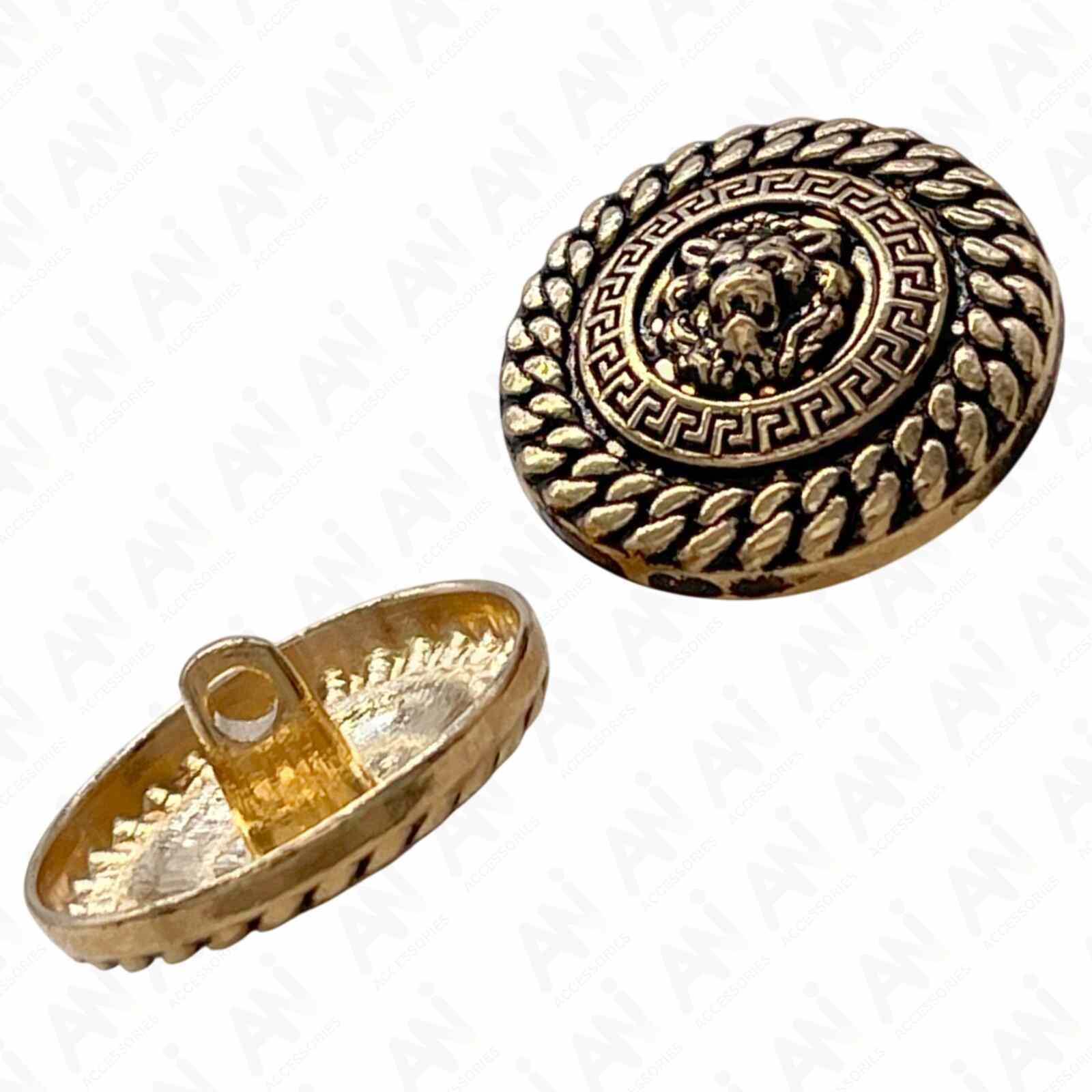 Greek Button Greek Legend Lion Shank Metal Buttons | 18mm(28L) & 22mm(34L) – Ani ...