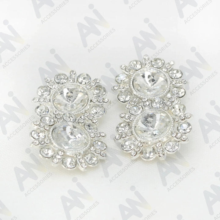 Dome Rhinestone Silver Metal Buttons | 23mm(36L)