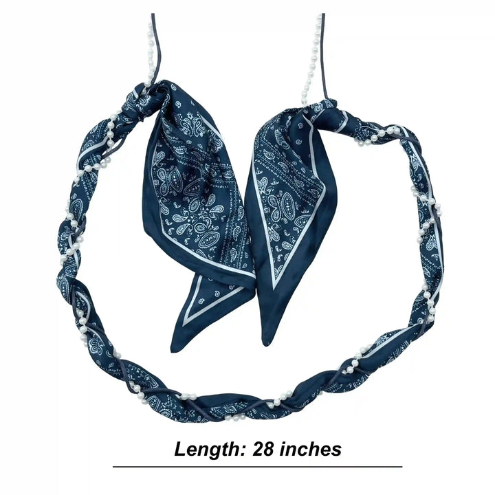 Scarf Pearl Macramé Belt