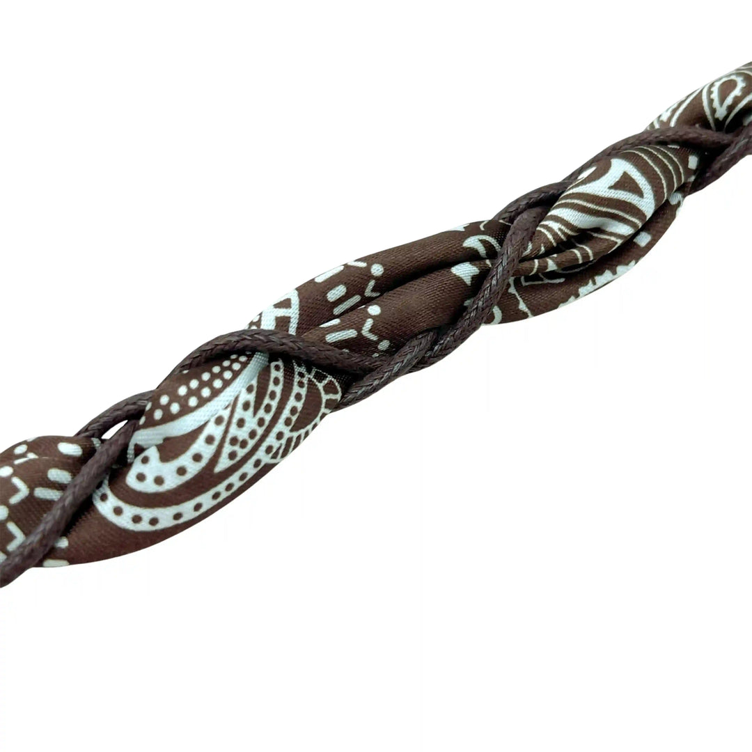 Brown Scarf Pearl Macramé Belt