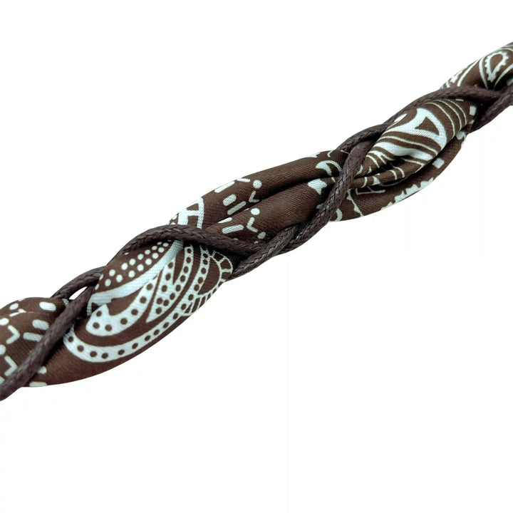 Brown Scarf Pearl Macramé Belt