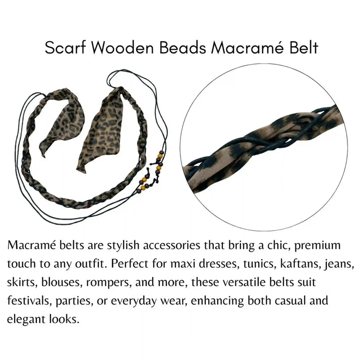 Leopard Printed Scarf Belt