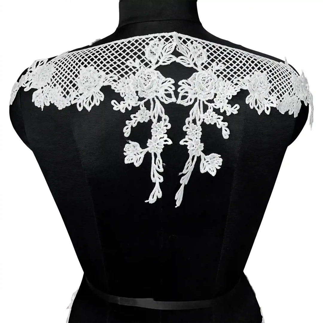 Asymmetrical Lace Yoke Set
