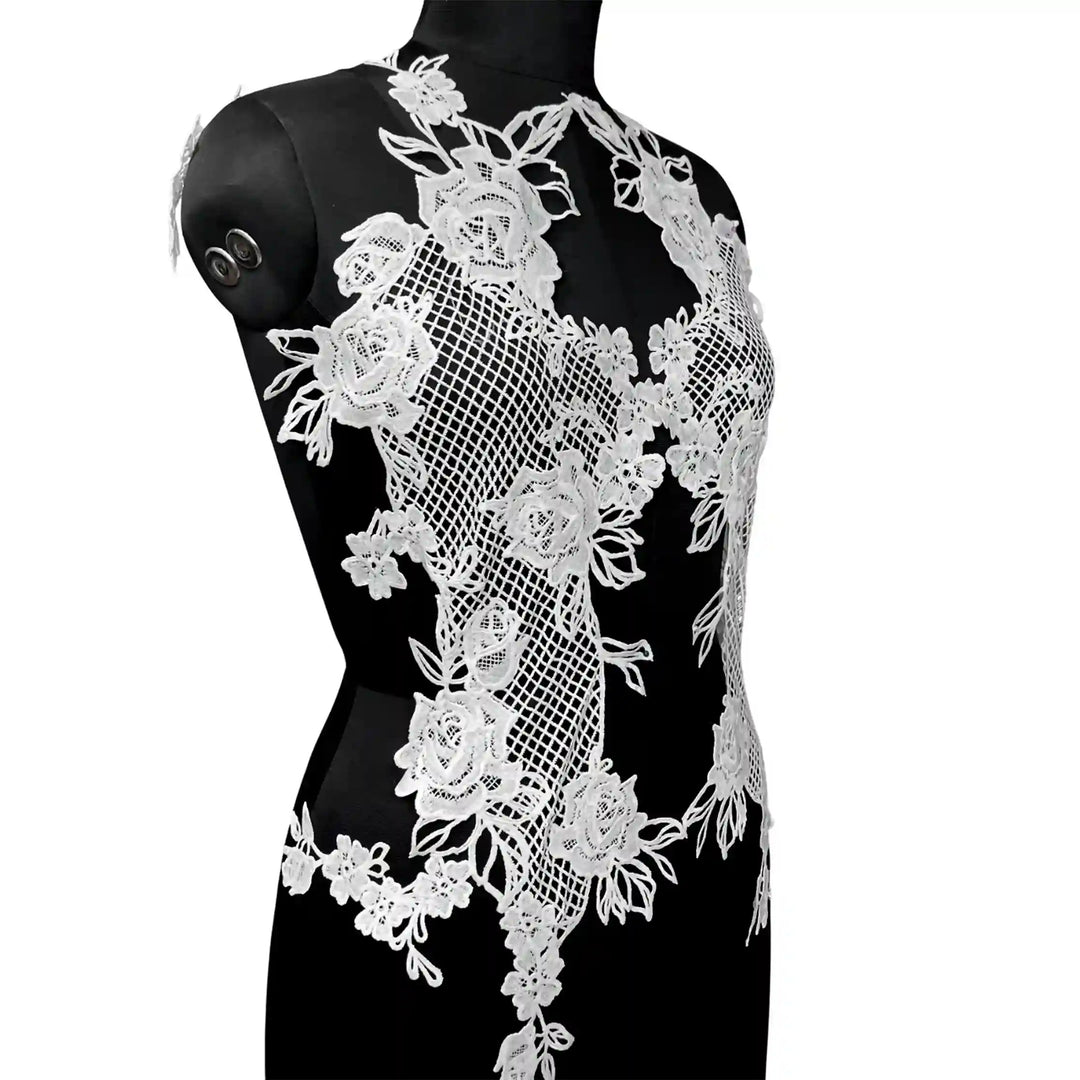Asymmetrical Lace Yoke Set