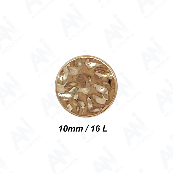 Gold-Tone Metal Button with Textured Finish