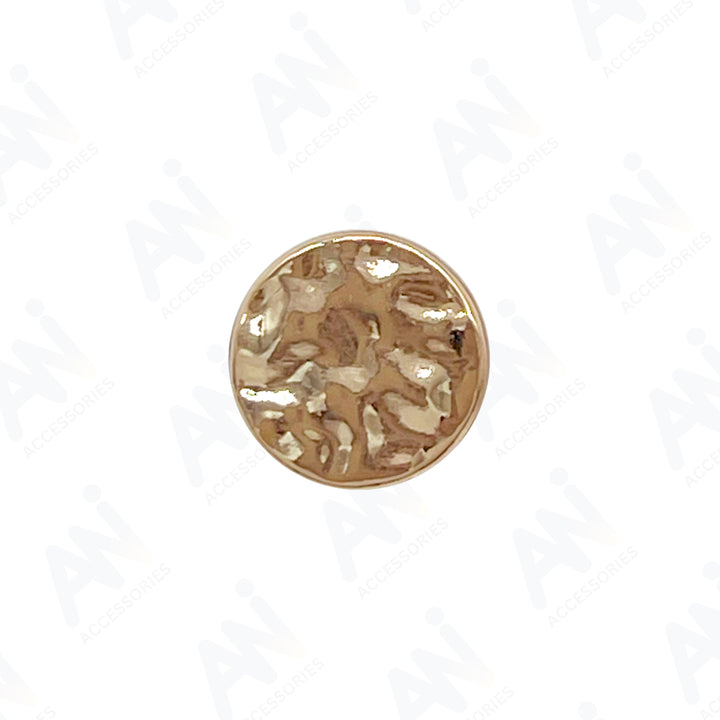 Gold-Tone Metal Button with Textured Finish