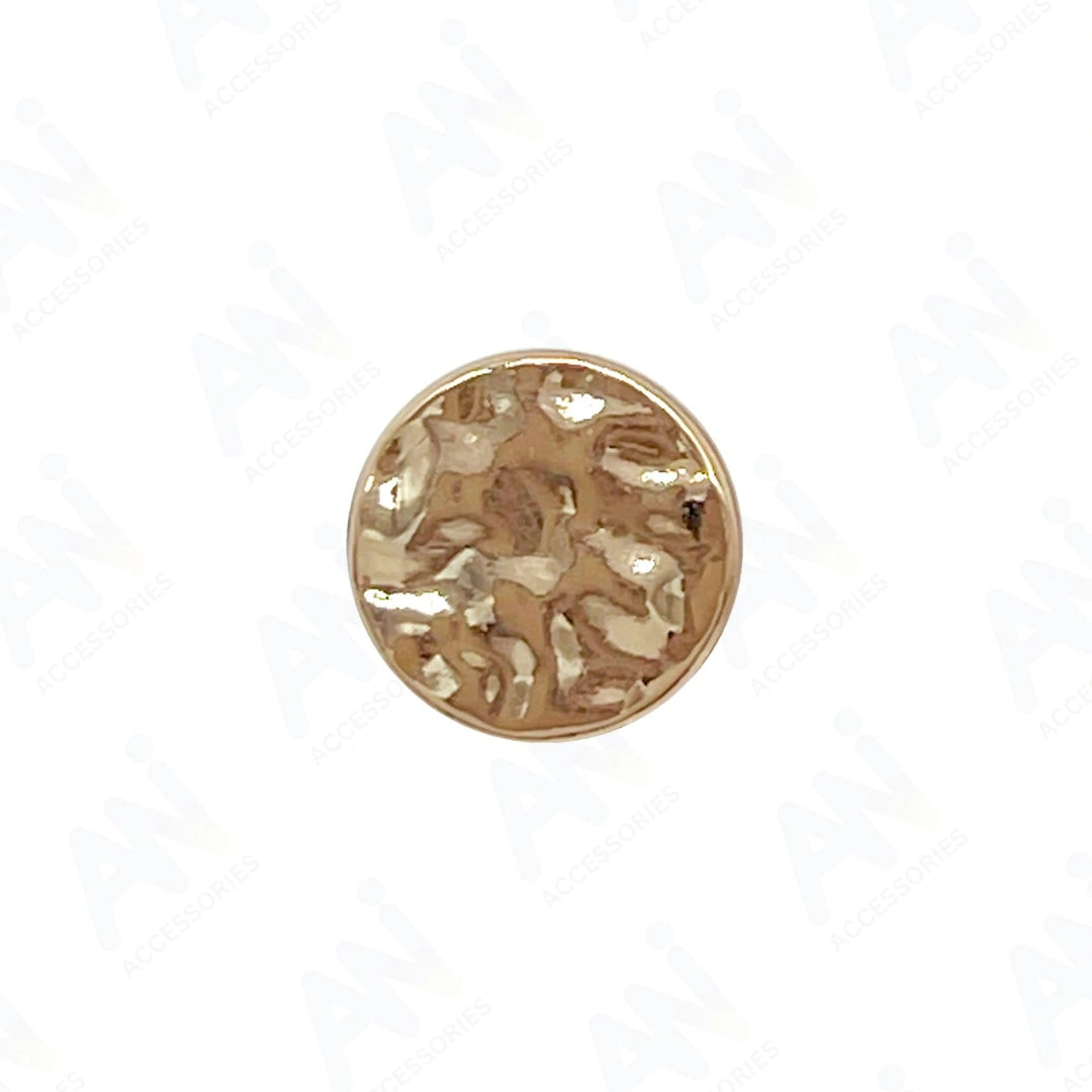 Hammered Tone Metal Button with Textured Finish | 10mm(16L)