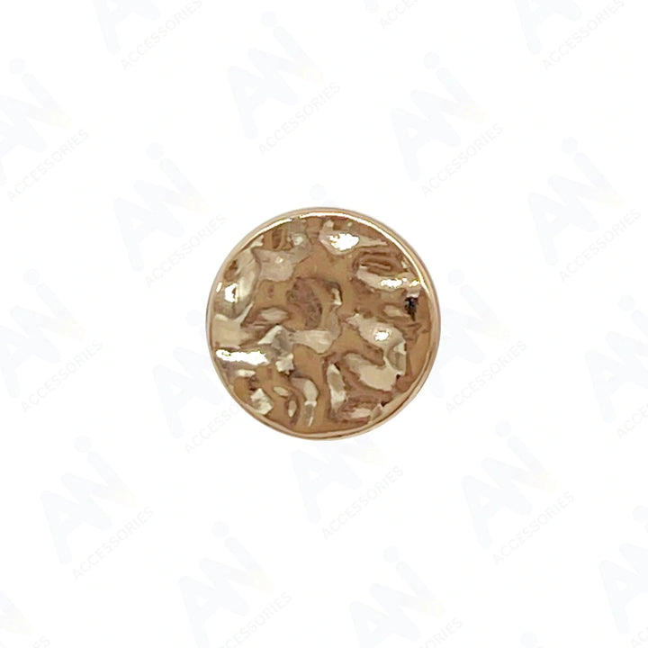 Hammered Tone Metal Button with Textured Finish | 10mm(16L)