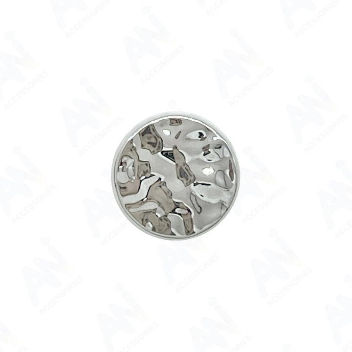 Hammered Tone Metal Button with Textured Finish | 10mm(16L)