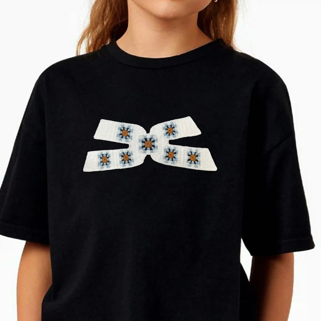 X-Shaped Granny Square Crochet Patch