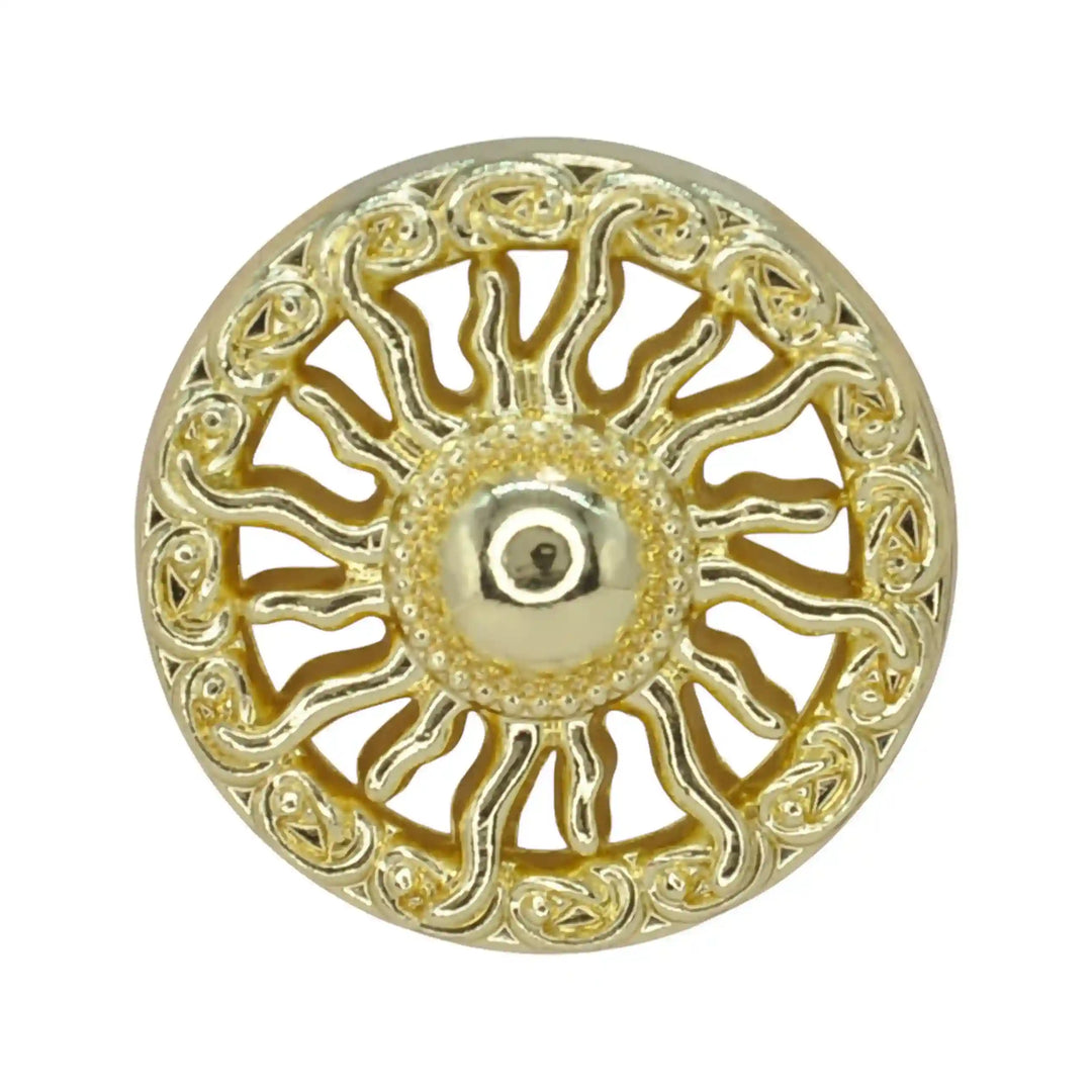 Sunburst Pattern Metal Button | 18mm(28L), 20mm(32L) & 23mm(36L)
