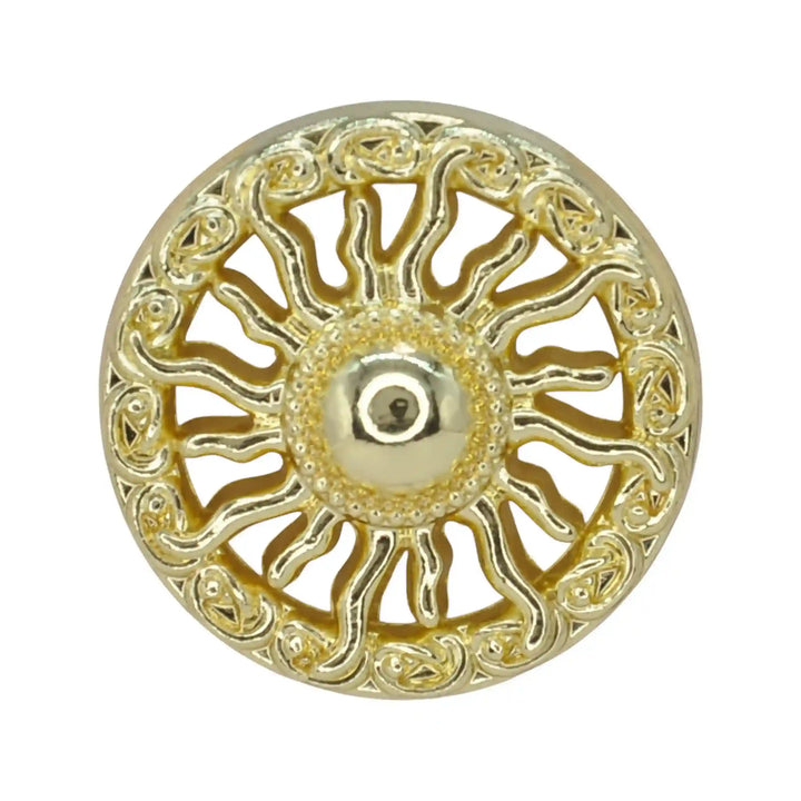 Sunburst Pattern Metal Button | 18mm(28L), 20mm(32L) & 23mm(36L)