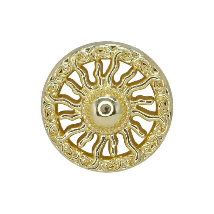 Sunburst Pattern Metal Button | 18mm(28L), 20mm(32L) & 23mm(36L)