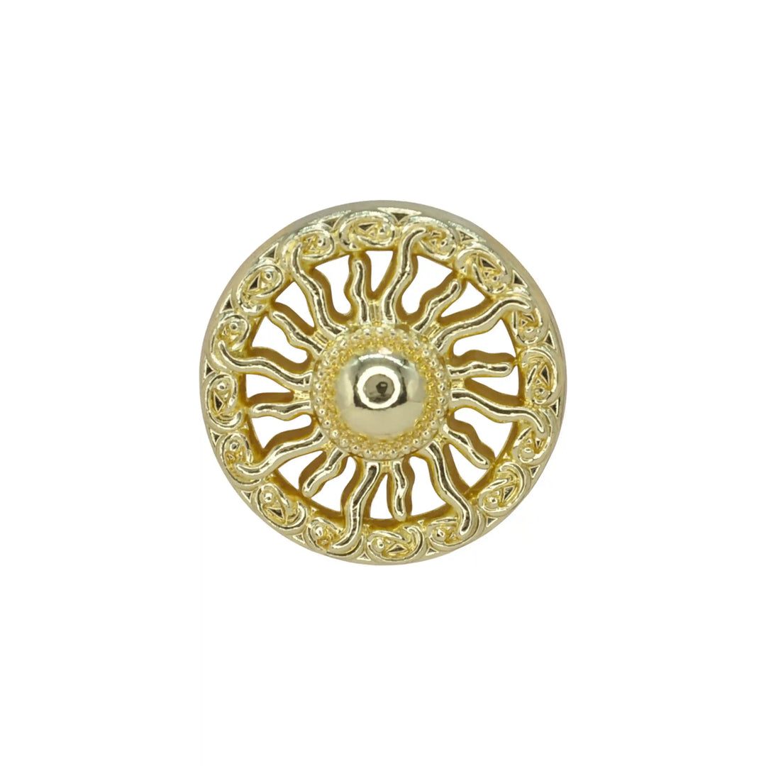 Sunburst Pattern Metal Button | 18mm(28L), 20mm(32L) & 23mm(36L)