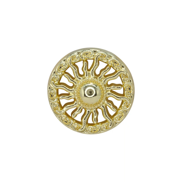 Sunburst Pattern Metal Button | 18mm(28L), 20mm(32L) & 23mm(36L)