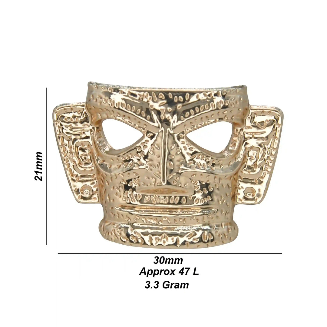 Vintage Aztec Motif Shank Metal Button | 28mm (44L)