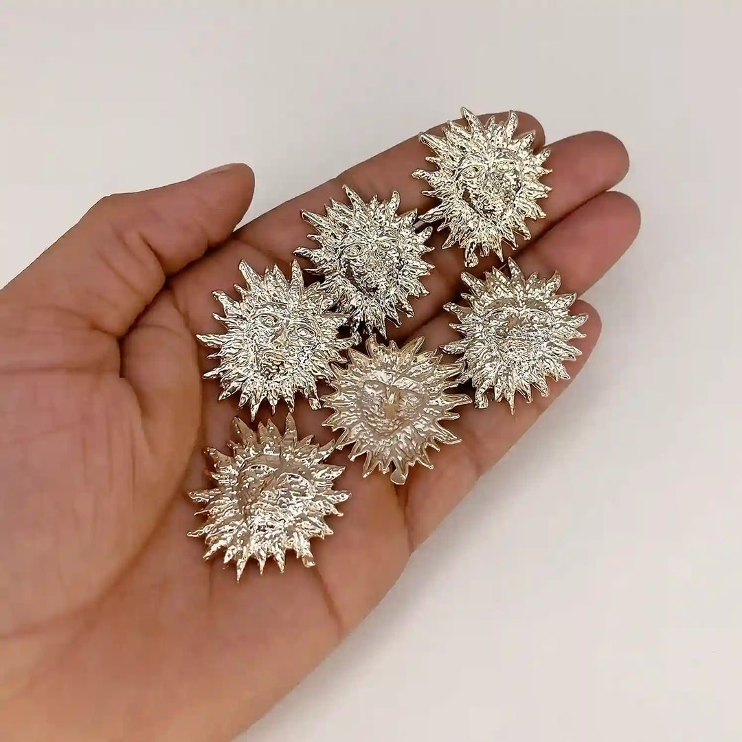 Starburst Sunburst Design Metal Buttons | 35mm(55L)