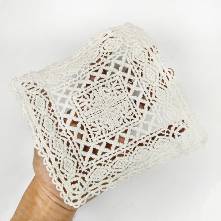 Cream-Colored Crochet Cotton patch