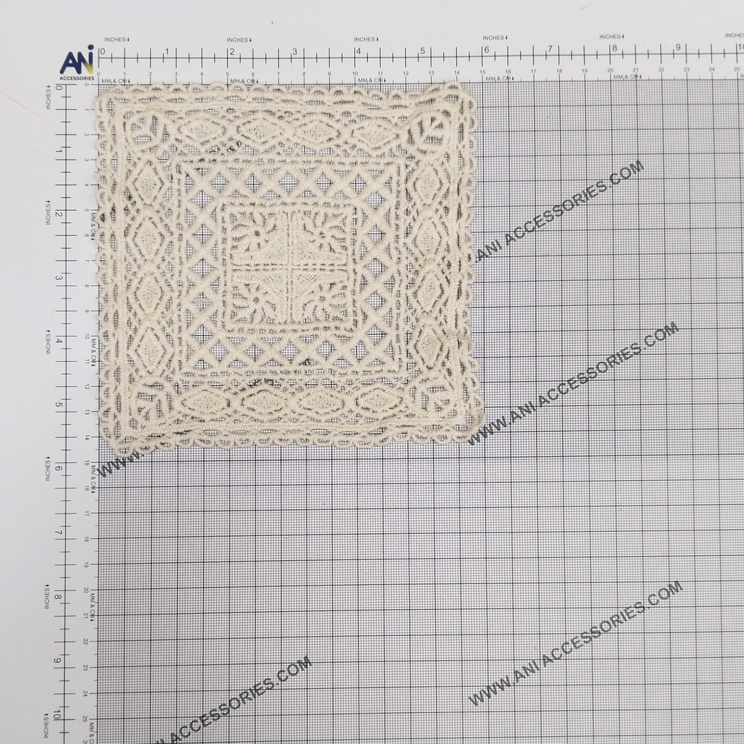 Cream-Colored Crochet Cotton patch