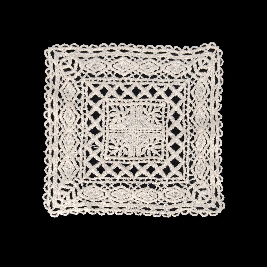 Cream-Colored Crochet Cotton patch