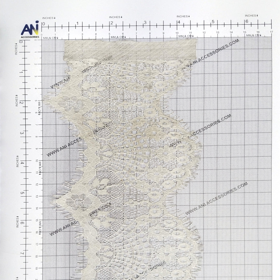 Chantilly Eyelash Lace Trim - Floral Scalloped Edge