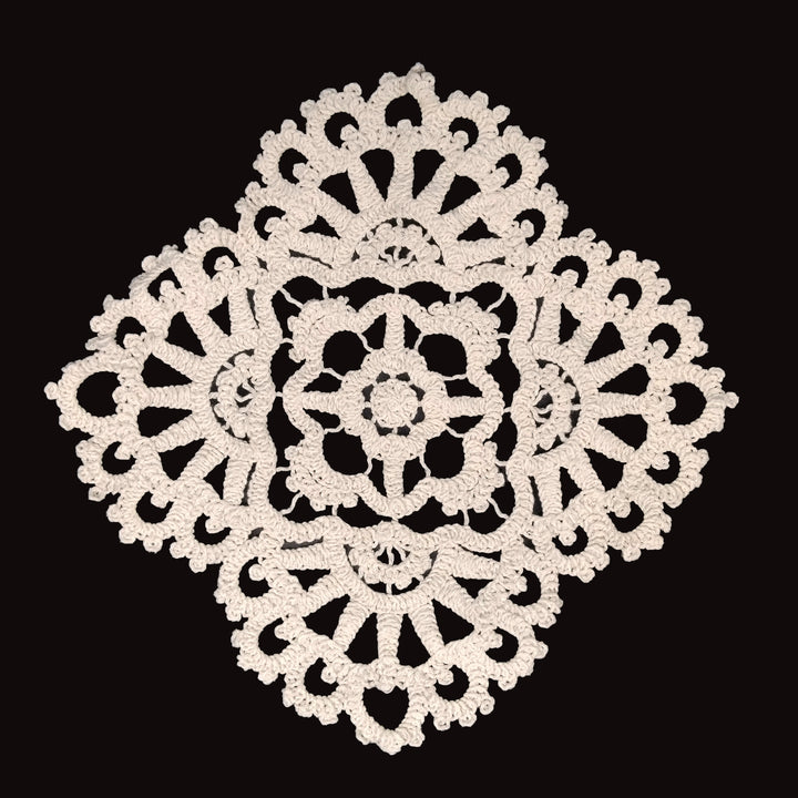 Diamond-Shaped Crochet Doily Patch