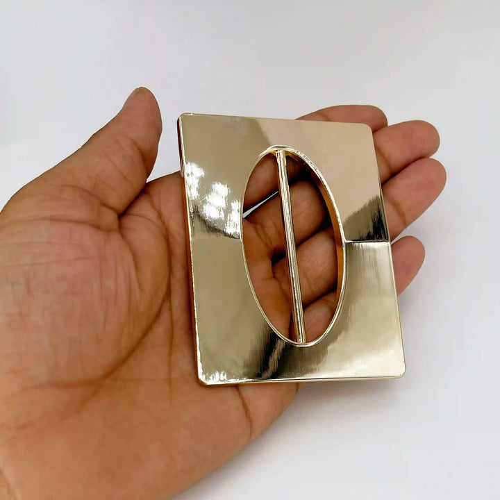 Oval-Cutout Rectangular Buckle