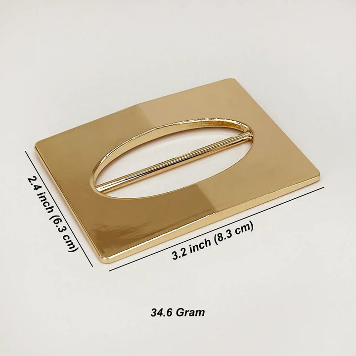 Oval-Cutout Rectangular Buckle