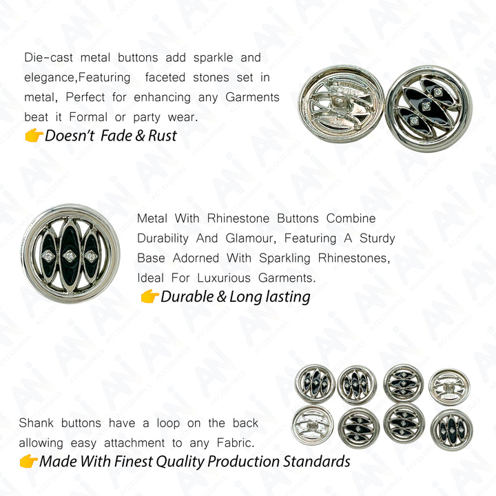 Inlay Design Metal Buttons