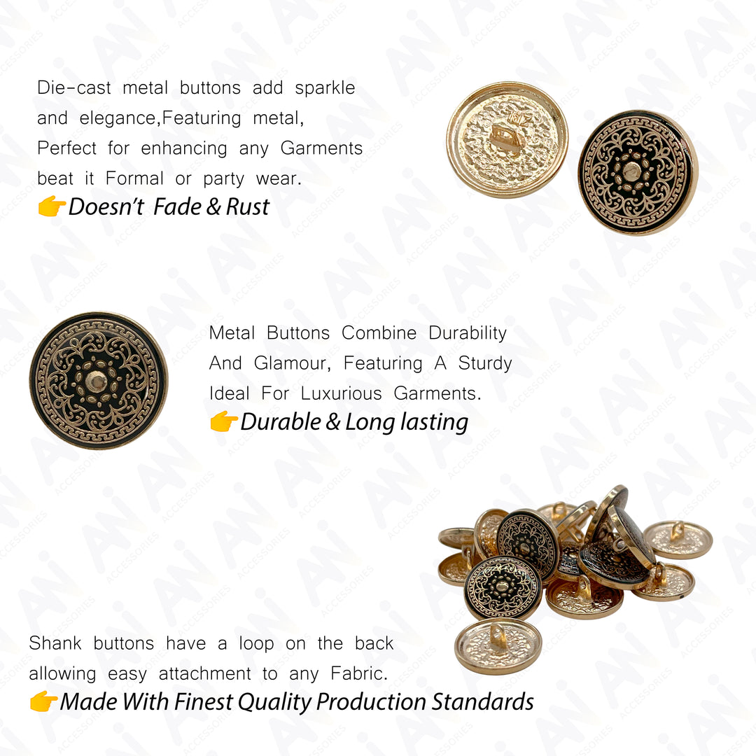 Royal Elegance Metal Buttons