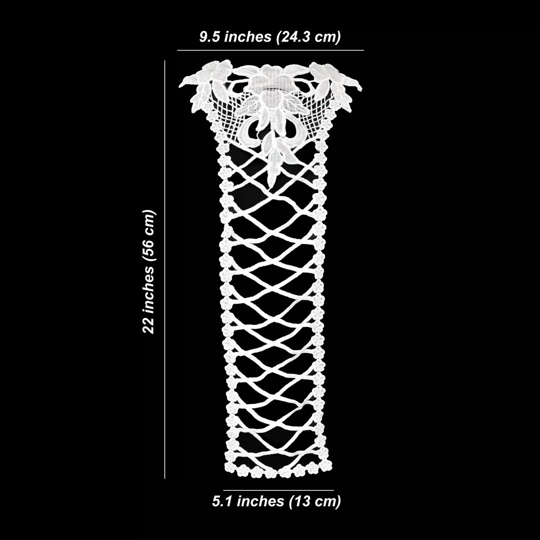 Floral Lace Cross Style High Neckline Patch
