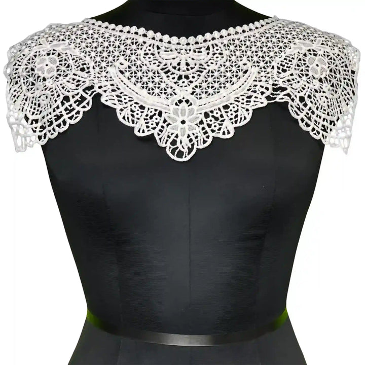 Elegant Floral End Designer Boat Neckline Patch