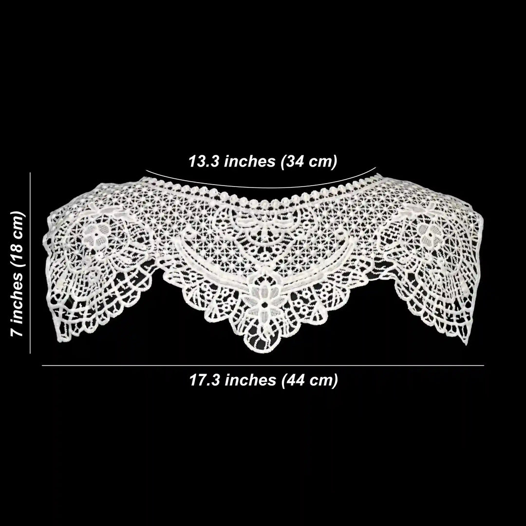 Elegant Floral End Designer Boat Neckline Patch
