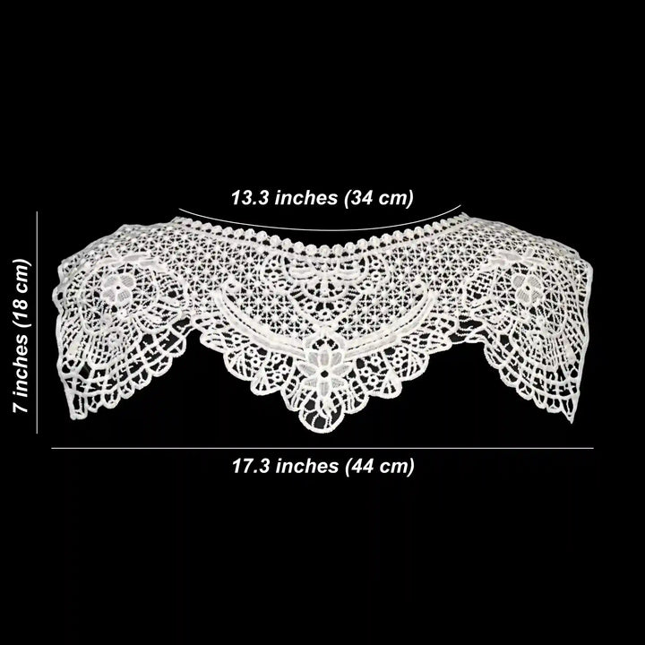 Elegant Floral End Designer Boat Neckline Patch