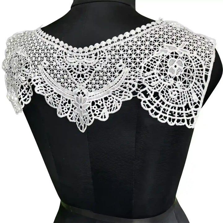 Elegant Floral End Designer Boat Neckline Patch