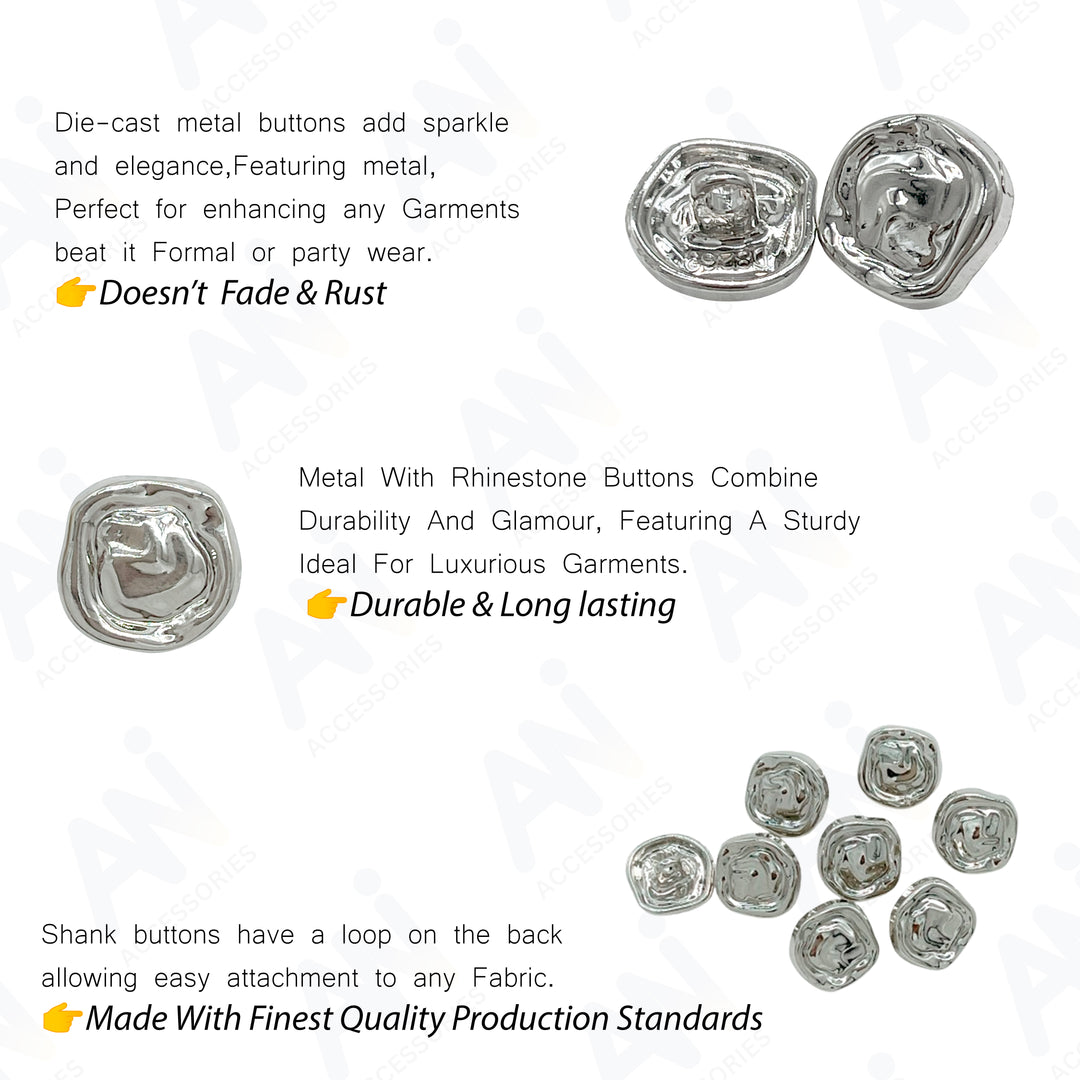 Organic Shape Metal Button