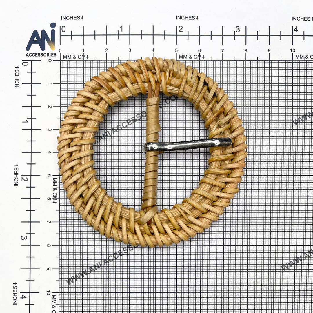 Elegant Raffia Buckle