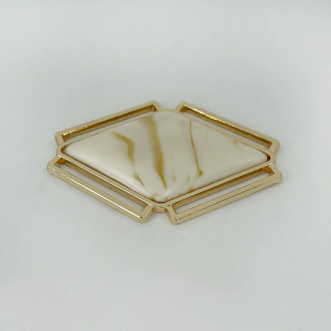 Marble Rhombus Gold Buckle
