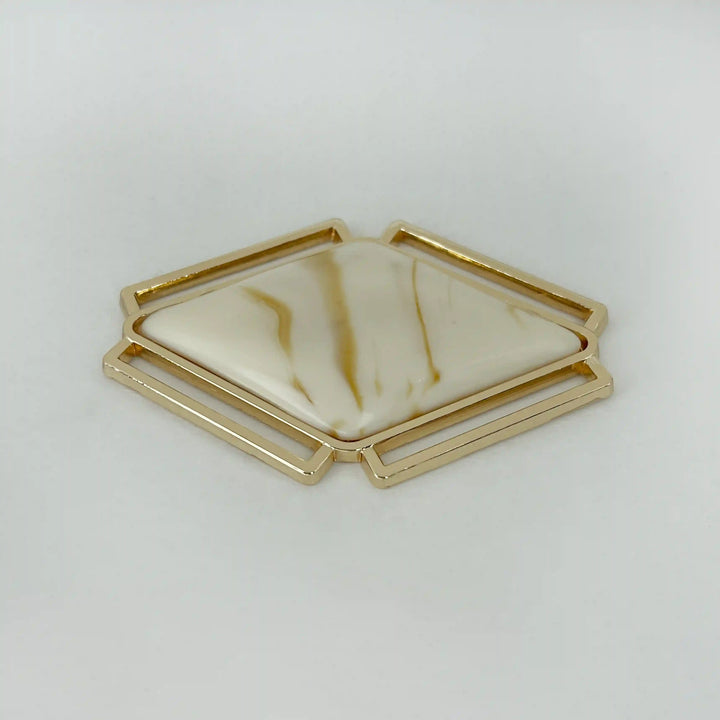 Marble Rhombus Gold Buckle