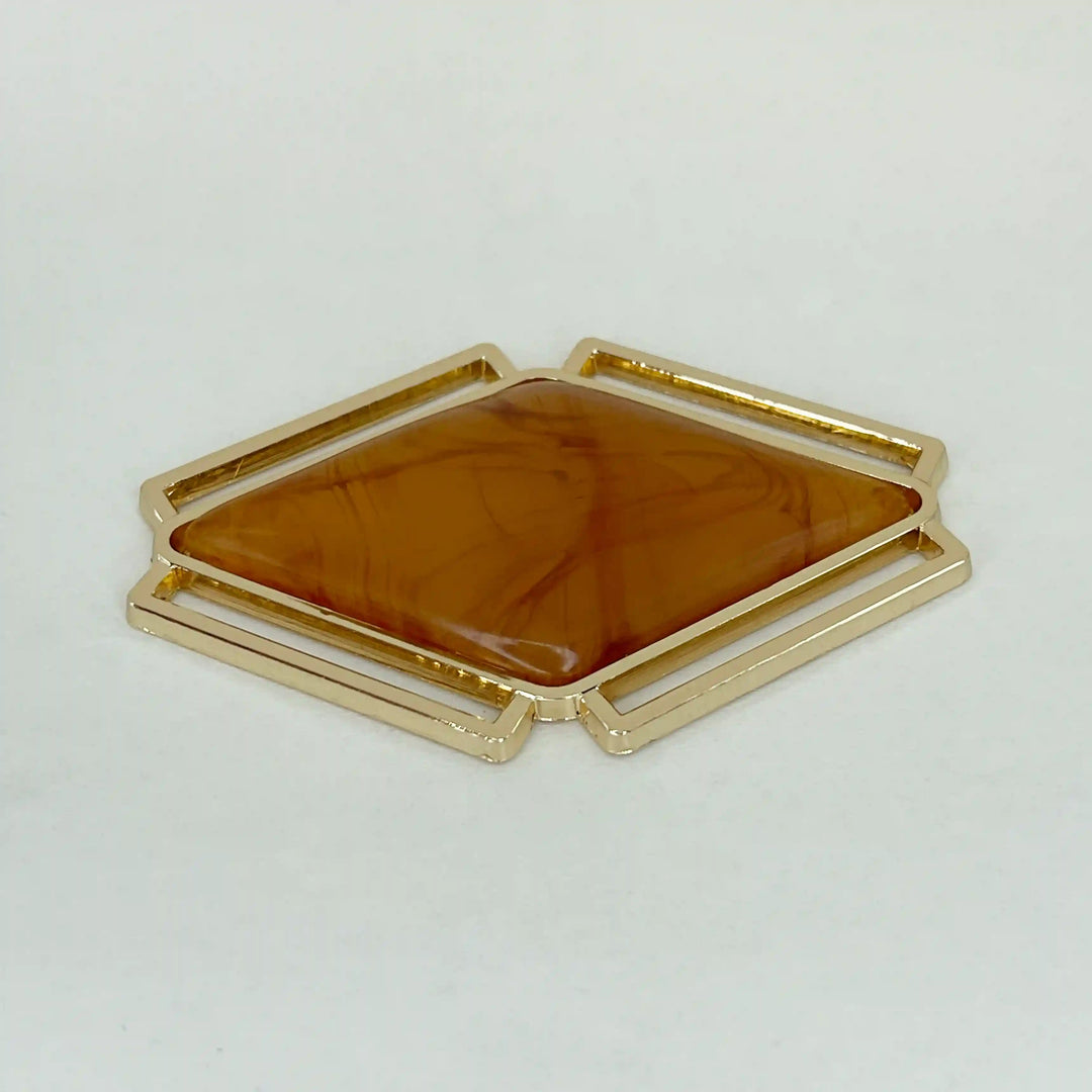 Marble Rhombus Gold Buckle
