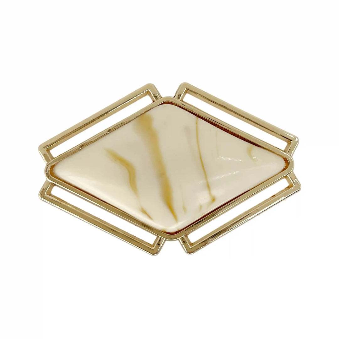 Marble Rhombus Gold Buckle