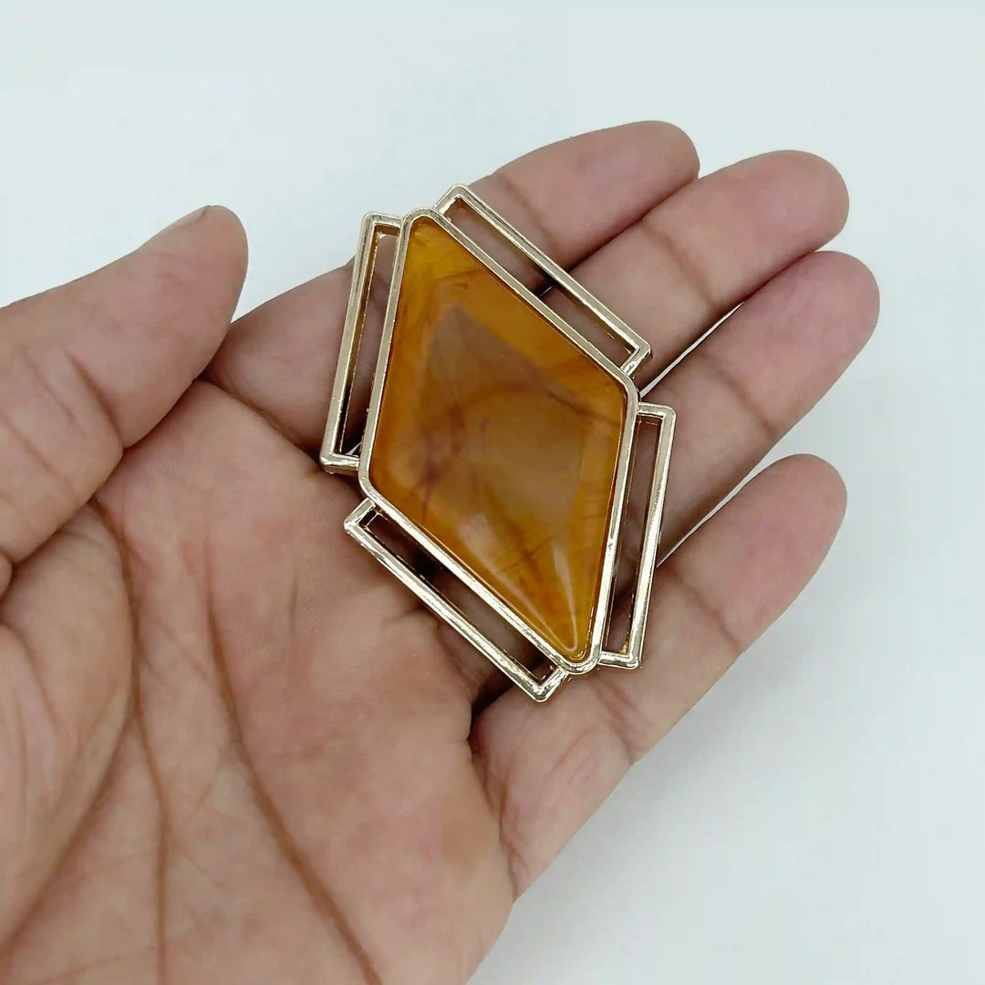 Marble Rhombus Gold Buckle