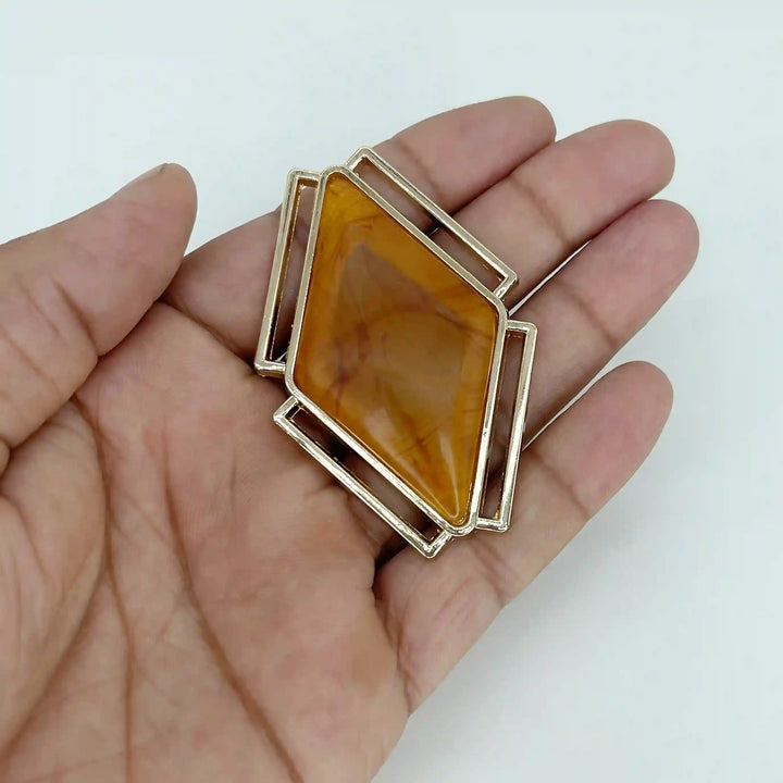Marble Rhombus Gold Buckle