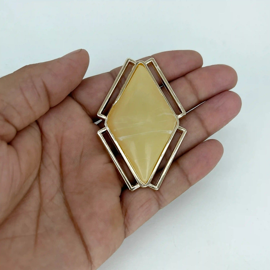 Marble Rhombus Gold Buckle