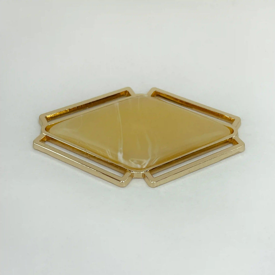 Marble Rhombus Gold Buckle