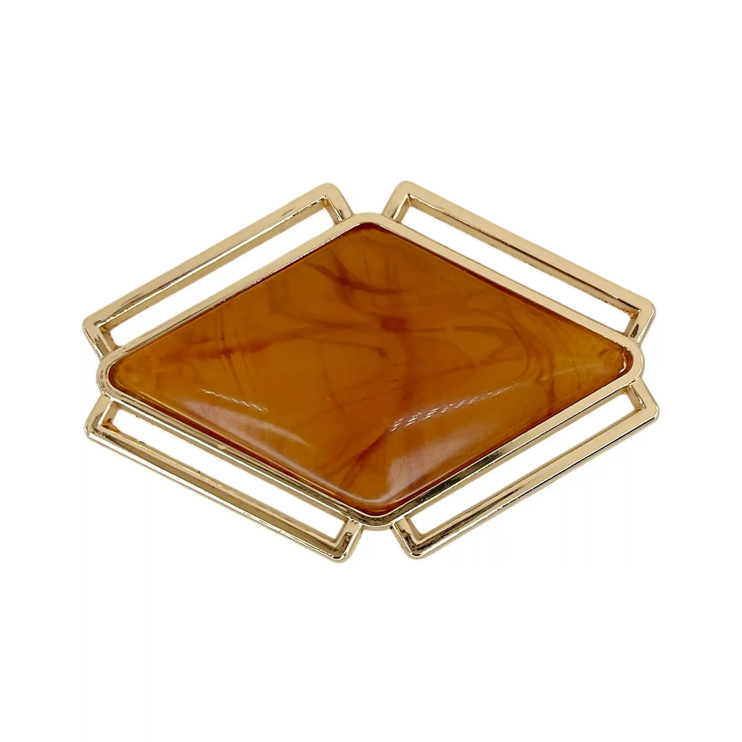 Marble Rhombus Gold Buckle