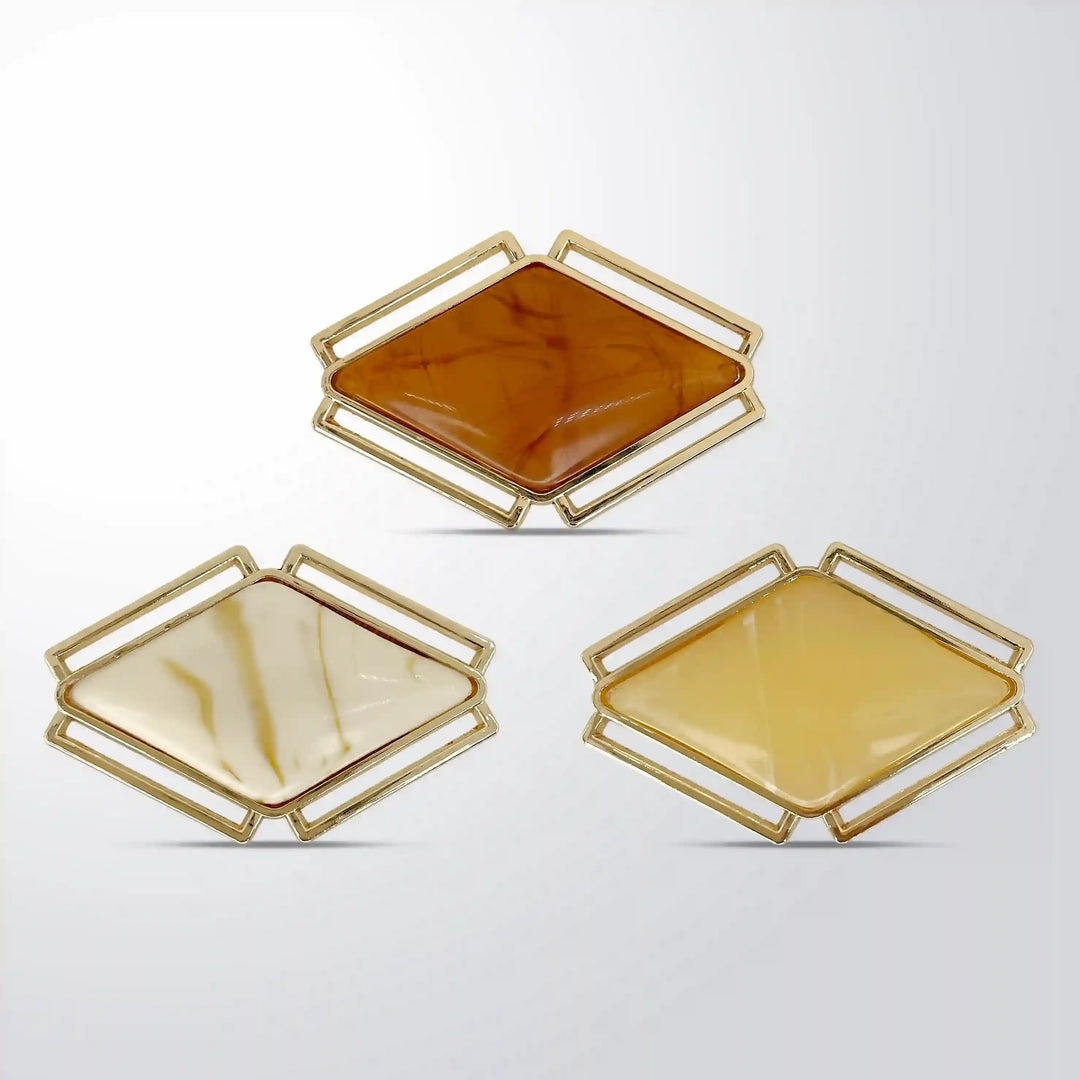 Marble Rhombus Gold Buckle