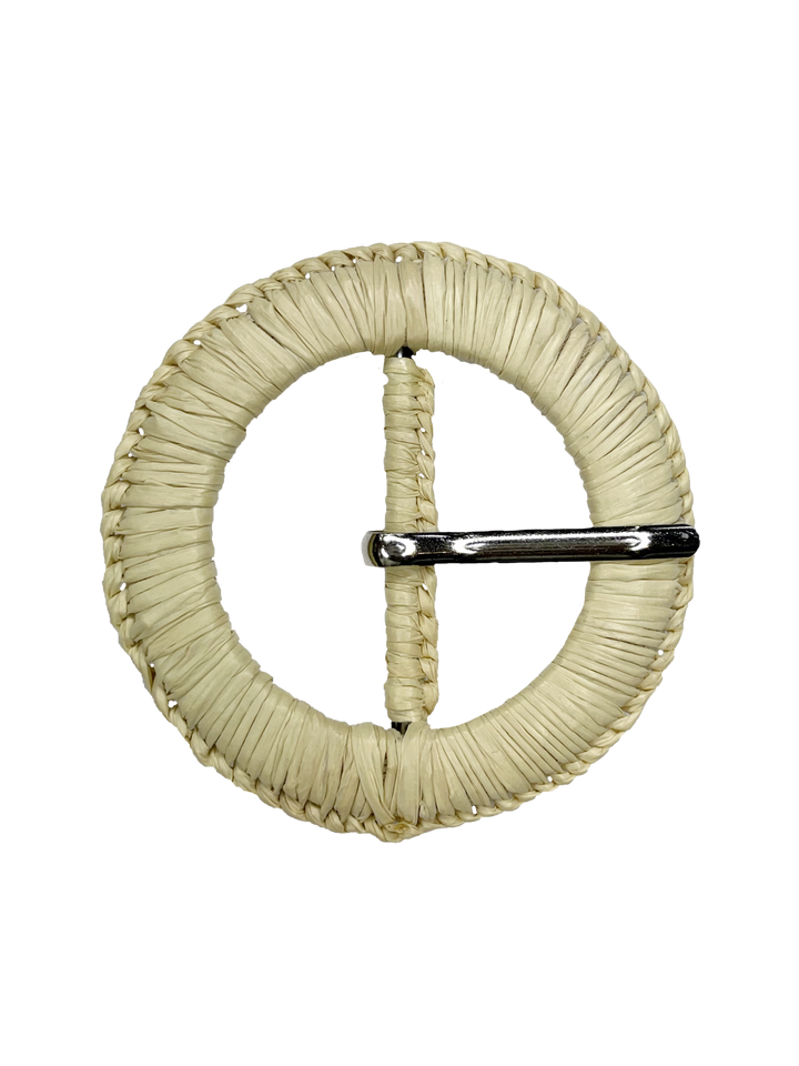 Natural Elegance Raffia Buckle